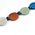Statement Multicoloured Button Shape Wood Bead Necklace - 96cm Long - view 6