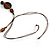 Geometric Brown Wood and Ceramic Bead Necklace - 50cm L/ 8cm Front Drop/ Adjustable - view 6