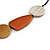 Off White/ Black/ Grey/ Brown Geometric Wood Bead Necklace with Black Cotton Cord - Adjustable - 90cm L - view 6