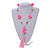 Baby Pink Glass Bead, Pom Pom, Tassel Long Necklace - 88cm L/ 17cm Tassel - view 2