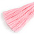 Baby Pink Glass Bead, Pom Pom, Tassel Long Necklace - 88cm L/ 17cm Tassel - view 8