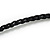 Multicoloured Wood Bead Black Cotton Cord Necklace - 66cm Long - view 6