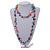 Multicoloured Sea Shell & Imitation Pearl Bead Long Necklace -130cm Long - view 2