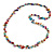 Multicoloured Sea Shell & Imitation Pearl Bead Long Necklace -130cm Long - view 3