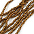 Statement Natural Wood and Bronze Glass Bead Multistrand Necklace - 86cm L - view 7