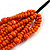 Statement Multistrand Layered Bib Style Wood Bead Necklace In Orange - 50cm Shortest/ 70cm Longest Strand - view 5
