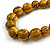 Animal Print Wood Bead Chunky Necklace (Yellow/ Black) - 50cm L/ 5cm Ext - view 4