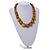Animal Print Wood Bead Chunky Necklace (Yellow/ Black) - 50cm L/ 5cm Ext - view 3