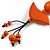 Orange Wood Bird Pendant with Black Cotton Cord - 76cm Long/ 13cm Pendant - Adjustable - view 5