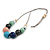 Multicoloured Graduated Wood Bead Grey Suede Cord Necklace - 80cm L - Adjustable - view 5