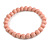 Chunky Pastel Pink Round Bead Wood Flex Necklace - 44cm Long