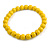 Chunky Banana Yellow  Round Bead Wood Flex Necklace - 44cm Long