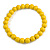 Chunky Banana Yellow  Round Bead Wood Flex Necklace - 44cm Long - view 4