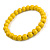 Chunky Banana Yellow  Round Bead Wood Flex Necklace - 44cm Long - view 5