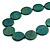 Washed Green Coloured Wood Button Bead Necklace with Black Cotton Cord - 80cm Long Adjustable - view 4