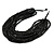 Statement Multistrand Layered Bib Style Wood Bead Necklace In Black - 50cm Shortest/ 70cm Longest Strand - view 4