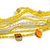 Yellow/ Transparent Glass Bead, Sea Shell Component Tassel Necklace with Button and Loop Closure - 44cm L (Necklace)/ 17cm L (Tassel) - view 6