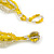 Yellow/ Transparent Glass Bead, Sea Shell Component Tassel Necklace with Button and Loop Closure - 44cm L (Necklace)/ 17cm L (Tassel) - view 5