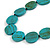 Melange Teal Coin Wood Bead Black Cotton Cord Long Necklace - 100cm Long (Max Length) Adjustable - view 4