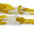 Unique Braided Glass Bead Necklace In Yellow/ Transparent - 52cm Long - view 6