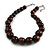 Animal Print Wood Bead Chunky Necklace (Brown/ Black) - 50cm L/ 5cm Ext - view 4