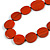 Melange Orange Coin Wood Bead Black Cotton Cord Long Necklace - 100cm Long (Max Length) Adjustable - view 4
