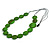 Melange Green Coin Wood Bead Black Cotton Cord Long Necklace - 100cm Long (Max Length) Adjustable - view 5