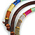 Statement Layered Wooden Bar with Leather Detailing Cotton Cord Necklace (Brown, Multicoloured) - 54cm L (Min)/ Adjustable - view 5
