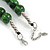 Animal Print Wood Bead Chunky Necklace (Green/ Black) - 50cm L/ 5cm Ext - view 7