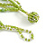Lime Green/ Transparent Glass Bead, Sea Shell Component Tassel Necklace with Button and Loop Closure - 44cm L (Necklace)/ 17cm L (Tassel) - view 5
