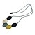 Multicoloured Wood Coin Bead Grey Cotton Cord Necklace - 94cm L (Max Length) Adjustable - view 6