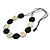 Black/ Off White Coin Wood Bead with Black Cotton Cords Necklace - 86cm L (Max Length) Adjustable - view 5