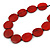 Melange Red Wood Coin Bead Black Cotton Cord Necklace - 84cm L (Max Length) Adjustable - view 4