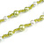 Light Green/ White Glass Bead Long Necklace - 84cm Long - view 3