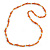 Peach Orange/ White Glass Bead Long Necklace - 84cm Long - view 4