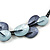 Metallic Blue/ Violet Blue Matte Enamel Leaf Necklace In Black Tone - 40cm L/ 6cm Ext - view 8