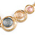 Statement Gold Tone Graduated Hammered Circle Necklace in Pastel Multi - 43cm L/ 6cm Ext - view 5