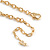 Statement Gold Tone Graduated Hammered Circle Necklace in Pastel Multi - 43cm L/ 6cm Ext - view 6
