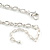 Metallic White/ Metallic Silver Matte Enamel Daisy Cluster Necklace In Silver Tone - 42cm L/ 6cm Ext - view 7