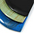 Black/ Mint/ Blue Geometric Triangular Wood Pendant with Long Black Cotton Cord Necklace - 9cm L Pendant/ 100cm L/ (max length) - Adjust - view 3