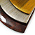 Gold/ Metallic Silver/ Brown Geometric Triangular Wood Pendant with Long Black Cotton Cord Necklace - 9cm L Pendant/ 100cm L/ (max length) - Adjust - view 3