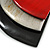 Red/ Metallic Silver/ Black Geometric Triangular Wood Pendant with Long Black Cotton Cord Necklace - 9cm L Pendant/ 100cm L/ (max length) - Adjust - view 4