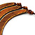 Tribal Layered Wooden Bar with Snake Print Leather Detailing Cotton Cord Necklace (Brown) - 54cm L (Min)/ Adjustable - view 7
