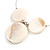 Delicate Floating Off White Shell Bead Wire Necklace in Silver Tone - 44cm L - view 4