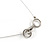 Delicate Floating Off White Shell Bead Wire Necklace in Silver Tone - 44cm L - view 6