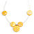 Delicate Floating Banana Yellow Shell Bead Wire Necklace in Silver Tone - 44cm L