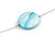 Delicate Floating Light Blue Shell Bead Wire Necklace in Silver Tone - 44cm L - view 6