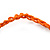 Orange Wood and Ceramic Bead Cotton Cord Necklace - 68cm Long - view 6