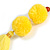 Banana Yellow Glass Bead, Pom Pom, Tassel Long Necklace - 88cm L/ 17cm Tassel - view 5