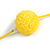 Banana Yellow Glass Bead, Pom Pom, Tassel Long Necklace - 88cm L/ 17cm Tassel - view 6